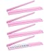 Leinuosen Wooden Mahjong Racks with Pushers 4 Set Magnet American Mahjong Tile Rack and Magnetically Attached Pushers Painted Tile Holders for Players Gift Family Game NightStraightPink - Image 2