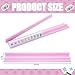 Leinuosen Wooden Mahjong Racks with Pushers 4 Set Magnet American Mahjong Tile Rack and Magnetically Attached Pushers Painted Tile Holders for Players Gift Family Game NightStraightPink - Image 4