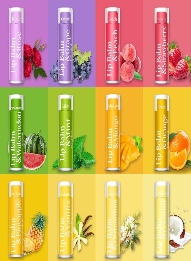 RBUGR 20 Pack Lip Balm, 12 Flavored Natural Lip Balm Bulk Set, Moisturizing Bulk Mini Balm Pack for Dry Cracked Lips,Hydrating for Gifts Party Favors(4.2g/0.15oz) - Image 2