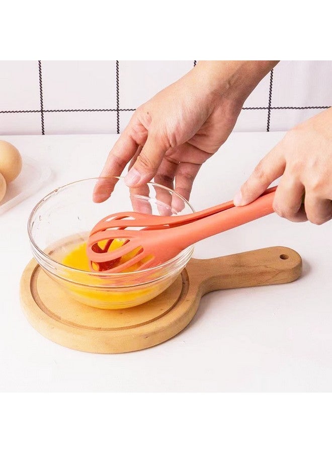 Setaria Viridis Multifunction Egg Whisks,2 in 1 Food Clip & Egg Whisk Nylon Egg Beater Noodle Clamp Salad Bread Clips Cream Mixer for Cooking BBQ Blending Beating Stirring (Red) - Image 5