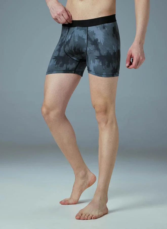 تكنوسبورت Technosport Men Printed Sportswear Trunks