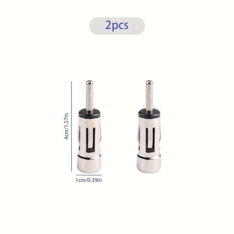 Set Of 2 Car Antenna Adapters Fm Radio Modulation Universal Connector Vehicle Stereo Systems Compatible Audio Receivers - Image 2