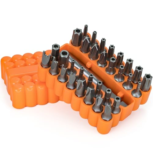 Mutt Tools 33pc Security Bit Set Complete Torx Security Screwdriver Set with Tamper Proof Bits Star Bits Hex Spanner TriWing Torq Professional Security Torx Bit Set