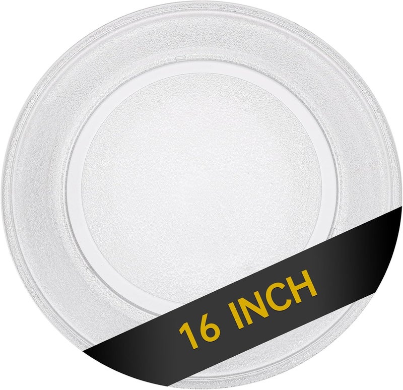 Rotaglass 16" Microwave Glass Turntable Plate, 16" / 40.6cm Microwave Tray Replacement Glass Plate, Glass Tray Replacement for LG, GE, Magic Chef, Hotpoint, Panasonic, Kenmore, etc - Image 1