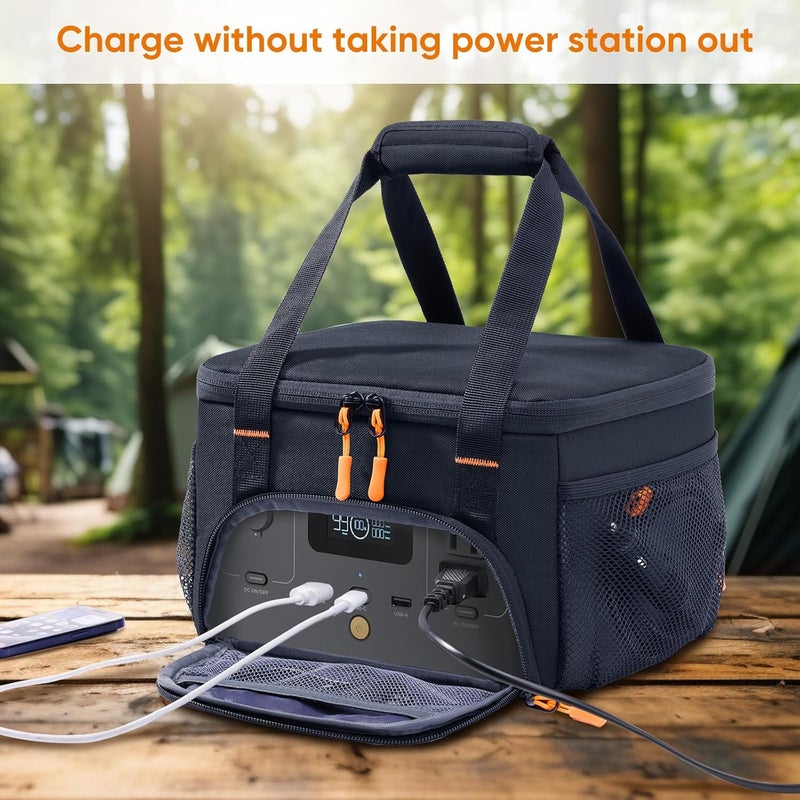 FRECOLSH Heavy-Duty Portable Power Station Storage Case Compatible with Ecoflow RIVER 2 Solar Power Bank Carrying Case for Outdoor Camping Essentials Carrying Case Only - Image 3
