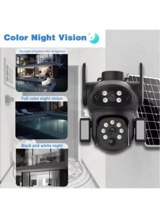 ELTRAZONE 8MP 4K Dual Lens Outdoor Security Camera – 360° Wireless PTZ IP Camera with 4G SIM Internet, Solar Powered, Night Vision, Human Detection, Two-Way Audio, 64GB SD Card, V380 Pro App Remote Control, Weatherproof Design for Home, Garden, Villa, Office, and Outdoor Surveillance in UAE - Image 5