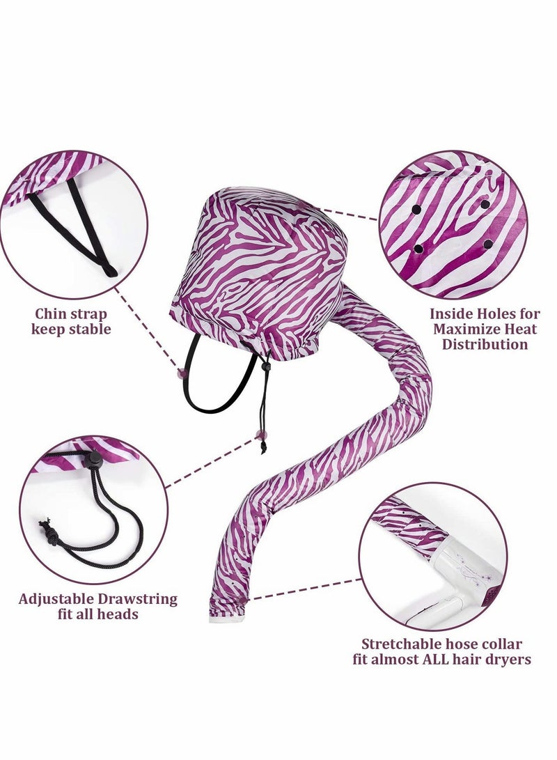 عام مرفق مجفف شعر بونيت قابل للتعديل، مجفف شعر بونيت كبير جداً لمجفف الشعر المحمول مع قبضة قابلة للتمديد وطول خرطوم ممتد (طباعة) - Image 4