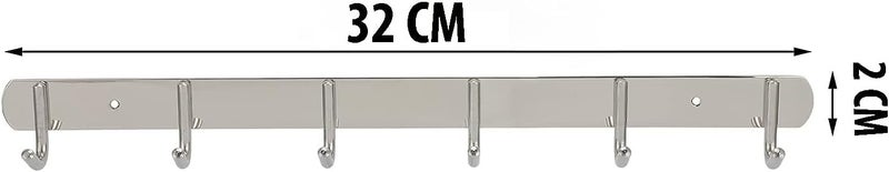 Boniry 1 Pcs Stainless Steel Wall-Mounted Kitchen Utensil Rack - Punch-Free, Strong Storage for Utensils, Towels, Clothes, Keys, and Bags in Sleek - Silver - Image 2