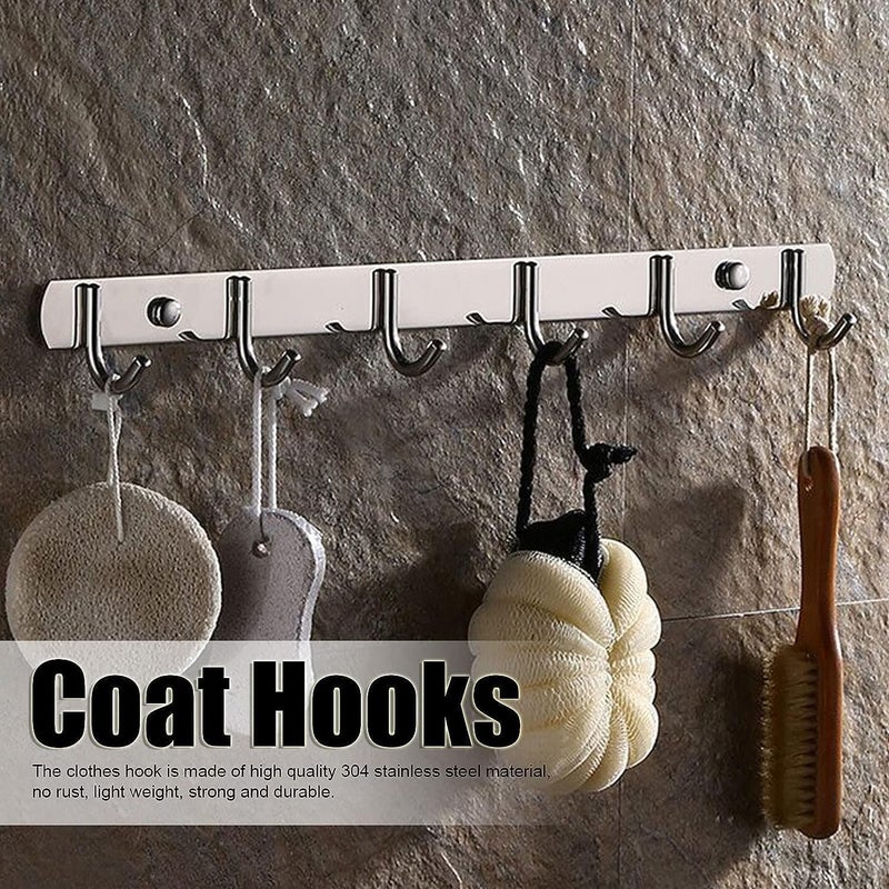 Boniry 1 Pcs Stainless Steel Wall-Mounted Kitchen Utensil Rack - Punch-Free, Strong Storage for Utensils, Towels, Clothes, Keys, and Bags in Sleek - Silver - Image 5