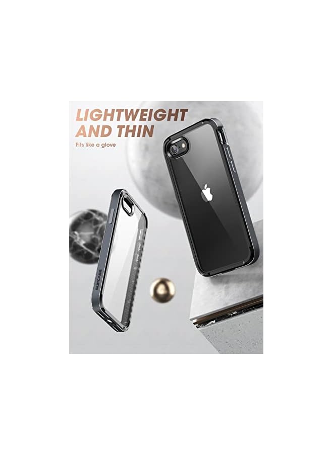 SupCase Unicorn Beetle Edge XT Series Case for iPhone SE (2020/2022) /iPhone 7 /iPhone 8, Slim Frame Clear Protective Case with Built-in Screen Protector (Black) - Image 4