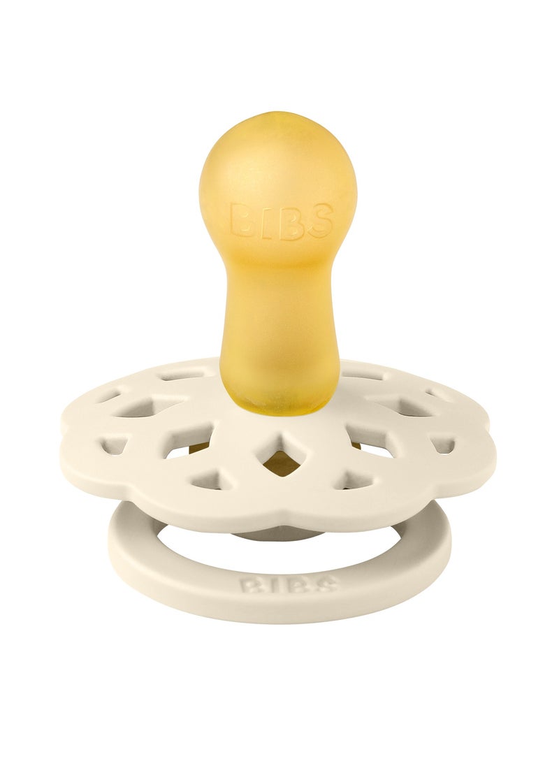 BIBS - Pacifier Boheme 1 PACK Latex Size 2 Ivory - Image 1