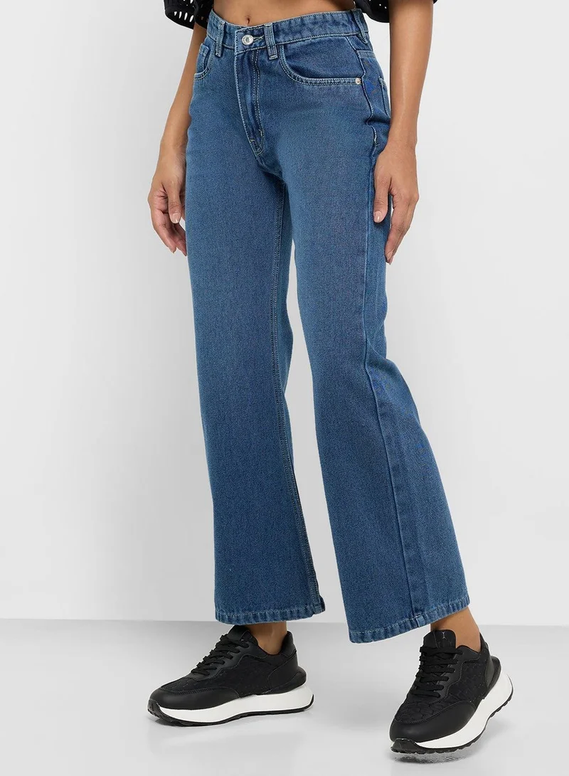 Ginger  High Rise Wide Leg Jeans for Women | Best Price UAE