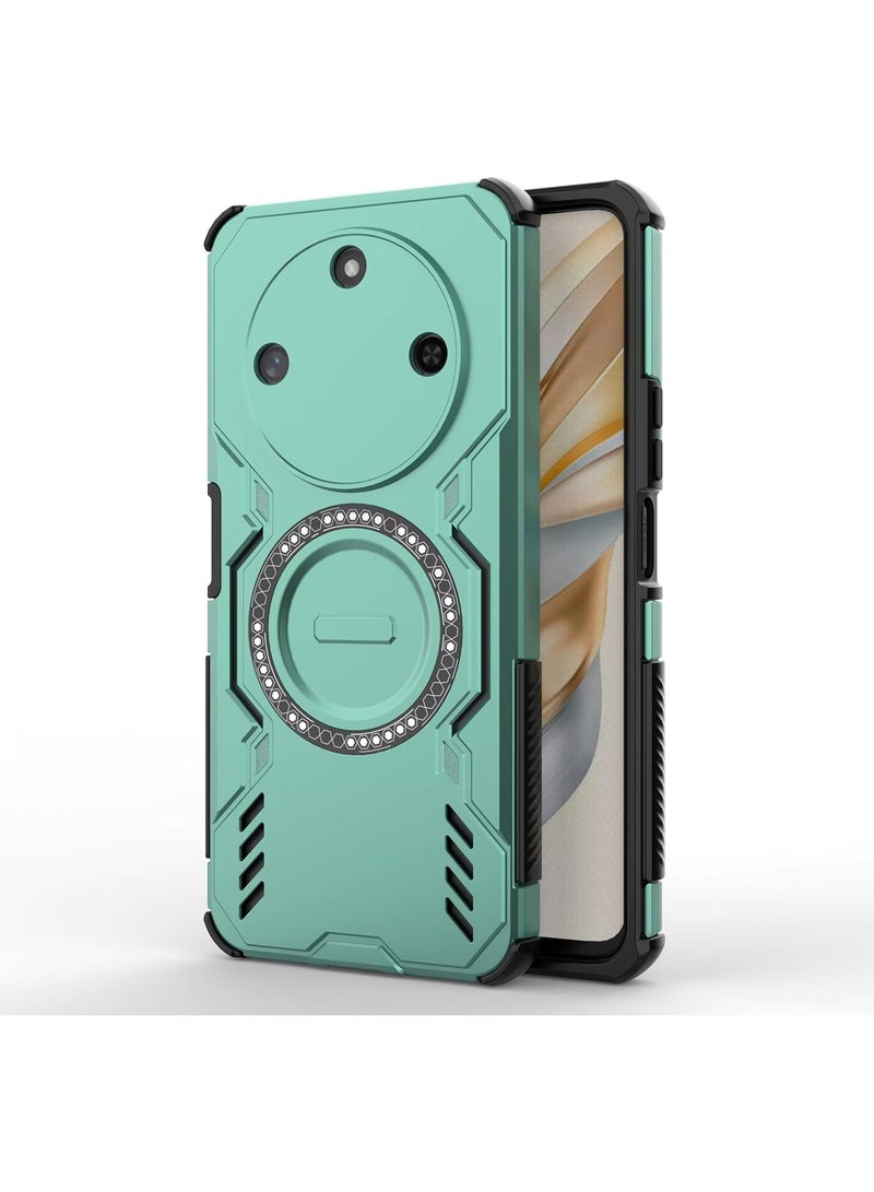 جولدن ماسك هونر اكس 9 سى اسمارت (Honor X9c Smart) جراب حماية ماجنتك ايرون (اخضر)