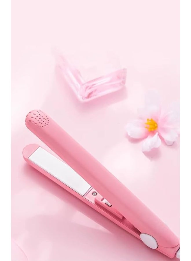 Mini Professional Ceramic Hair Straightener for Curly Hair – Compact, Fast-Heating Flat Iron for Smooth, Frizz-Free Styling On-the-Go – Ideal for Travel & Touch-Ups - Image 1