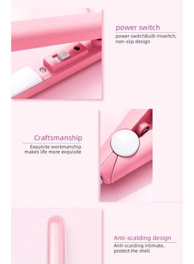 Mini Professional Ceramic Hair Straightener for Curly Hair – Compact, Fast-Heating Flat Iron for Smooth, Frizz-Free Styling On-the-Go – Ideal for Travel & Touch-Ups - Image 3