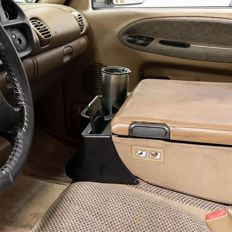 GlowShift Cup Holder Add-On for Dodge Ram 1500 2500 3500 Cummins (1998-2002) - ABS Plastic - Image 4
