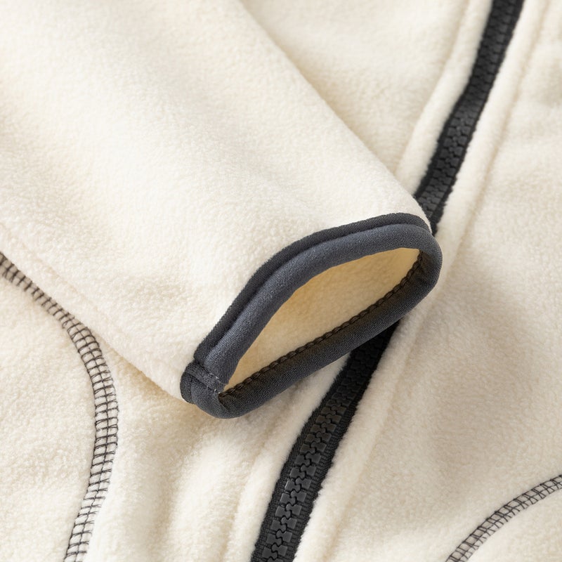 2024 Fall Kids Fleece Jacket Boys Zip-up Warm Coat Denim Blue  - Image 5