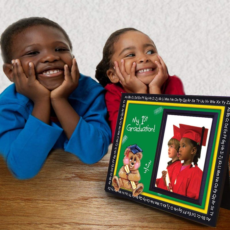 Expressly Yours! Photo Expressions Prek Graduation Kindergarten Preschool Graduation Picture Frame | Colorful and Fun | Holds 3.5 x 5 Photo | First Graduation Keepsake Gift | Innovative Front-Loading Photo | Bear Design - Image 3