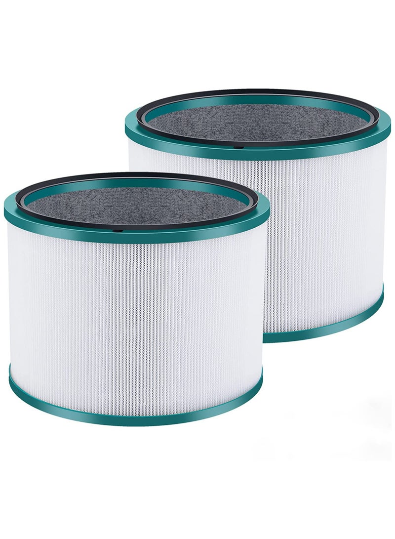 Excefore HP01 HP02 DP01 DP02 H13 True HEPA Replacement Filter Compatible with Dyson Desk Purifier and Pure Hot Cool Link Air Purifiers, Replaces Part # 968125-03, One 360 HEPA Filter, 2 Pack - Image 1