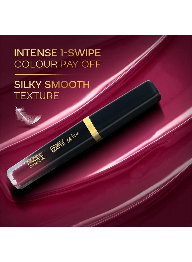 Facescanada فيسز كندا أحمر شفاه سائل غير لامع مريح - شغف البرقوق 04، 3.8 مل | تطبيق بلمسة واحدة | صبغة عالية | ارتداء مريح | ينزلق بسلاسة | يدوم طويلاً | مقاوم للنقل - Image 2