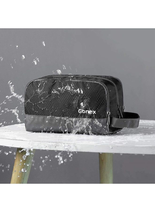 Gonex Travel Toiletry Bag Nylon, Gonex Dopp Kit Shaving Bag Toiletry Organizer Orange - Image 2