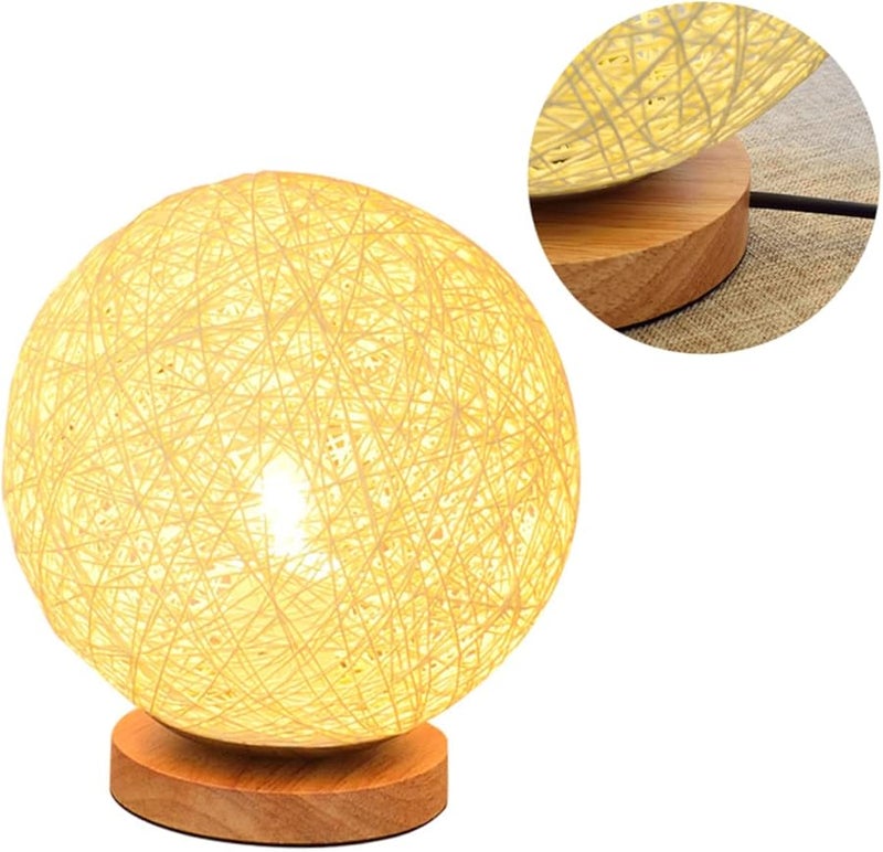 Adjustable LED Rattan Night Light USB Powered Beige Indoor Outdoor Decorative Lamp - Image 2