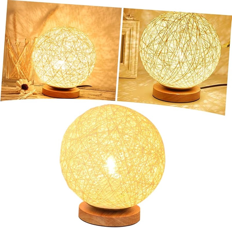 Adjustable LED Rattan Night Light USB Powered Beige Indoor Outdoor Decorative Lamp - Image 3