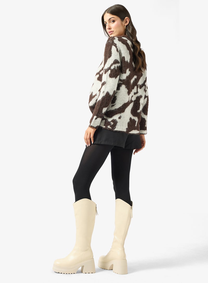 جينجر جزمة تشيلسي برقبة عالية سميكة - Image 5