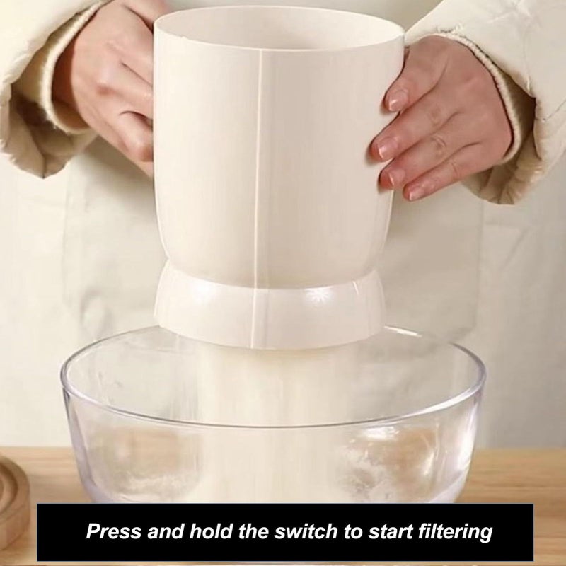 Stainless Steel Flour Sifter 4 Cup Capacity Washable Baking Pastry Tool - Image 5