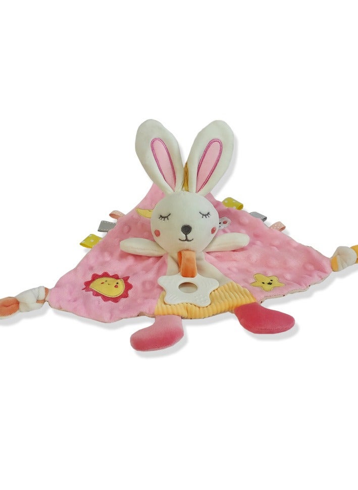 Baby Soothing Toy with Rattle, 0-1 Year Old Comforter Doll, Soft Plush Sleeping Companion, Infant Teething-Friendly Toy (Elephant  Rabbit) - Image 5