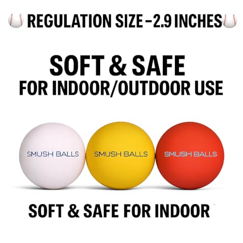 SMUSH BALLS Smushballs The Ultimate Anywhere Batting & Fielding Practice Foam Ball for Baseball/Softball Training (12 Balls) - Image 3