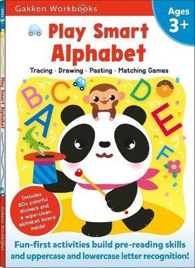 Play Smart Alphabet Age 3+: Preschool Activity Workbook with Stickers for Toddlers Ages 3, 4, 5: Lea