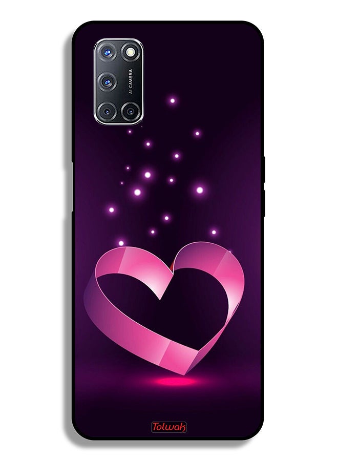 Tolwak غطاء حماية لهاتف أوبو A92 بتصميم قلب فنّي - Image 1