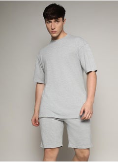 Campus Sutra Men's Oversized Solid Light Grey Casual Co-Ord Set  - Image 2
