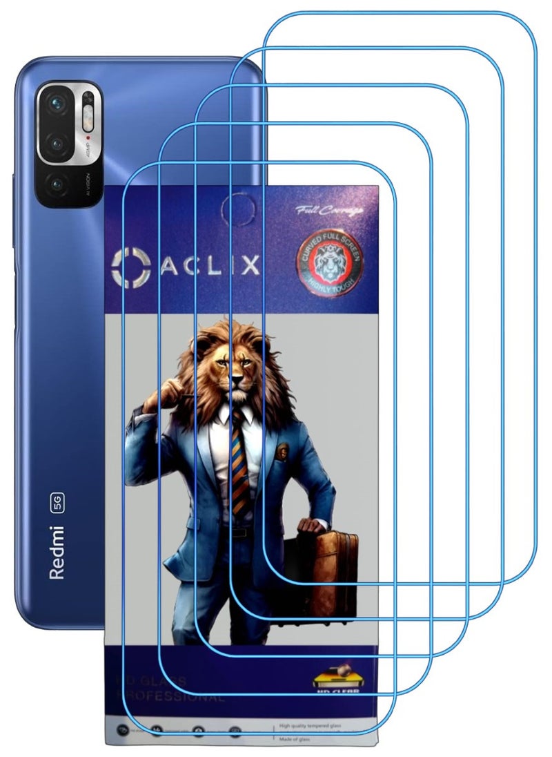 أكاليكس 5 قطع، حماية شاشة،  لهاتف شاومي  ريدمي نوت 10 5G ، جودة ممتازة. - Image 1