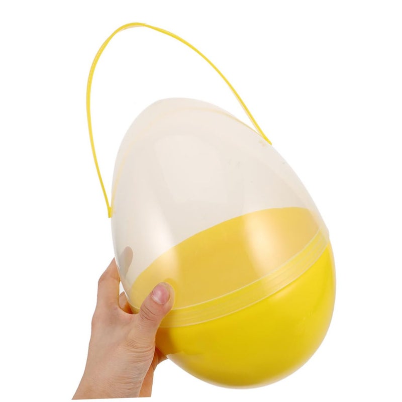 Jumbo Fillable Plastic Easter Eggs With Handles Yellow For Treats Parties And Gatherings - Image 5