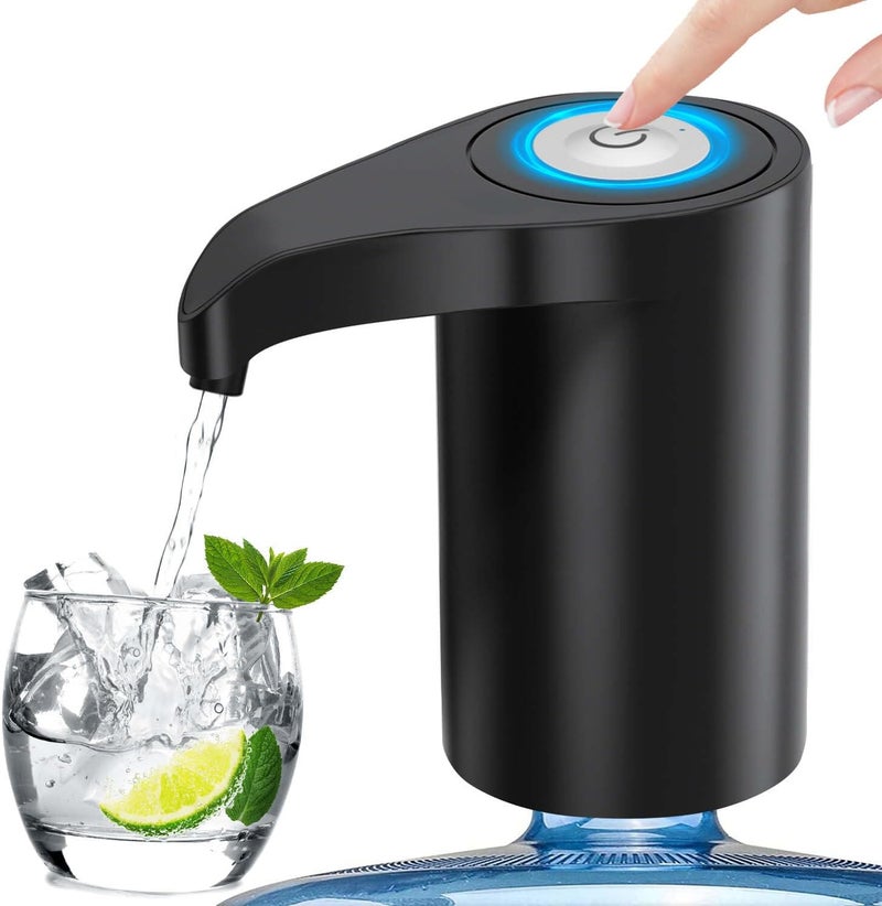 Msxcse 5 Gallon Automatic Drinking Portable Water Dispenser - Universal Electric Water Bottle Pump, USB Rechargeable, with 2 Silicone, for Home & Camping - Image 1