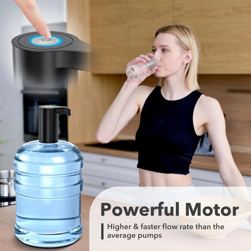 Msxcse 5 Gallon Automatic Drinking Portable Water Dispenser - Universal Electric Water Bottle Pump, USB Rechargeable, with 2 Silicone, for Home & Camping - Image 5
