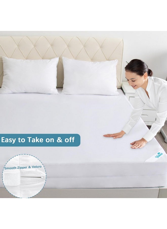 Biloban - Twin Zippered Mattress Protector Waterproof (4 5 6 7 9 13Inches) Low Profile Mattress Encasement & Mattress Cover 6 Sides Wrapping Box Spring Cover Easy To Take On & Off Smooth & Breathable - Image 1