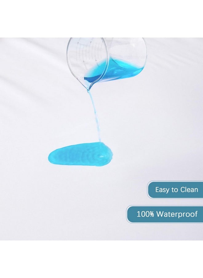 Biloban - Twin Zippered Mattress Protector Waterproof (4 5 6 7 9 13Inches) Low Profile Mattress Encasement & Mattress Cover 6 Sides Wrapping Box Spring Cover Easy To Take On & Off Smooth & Breathable - Image 1