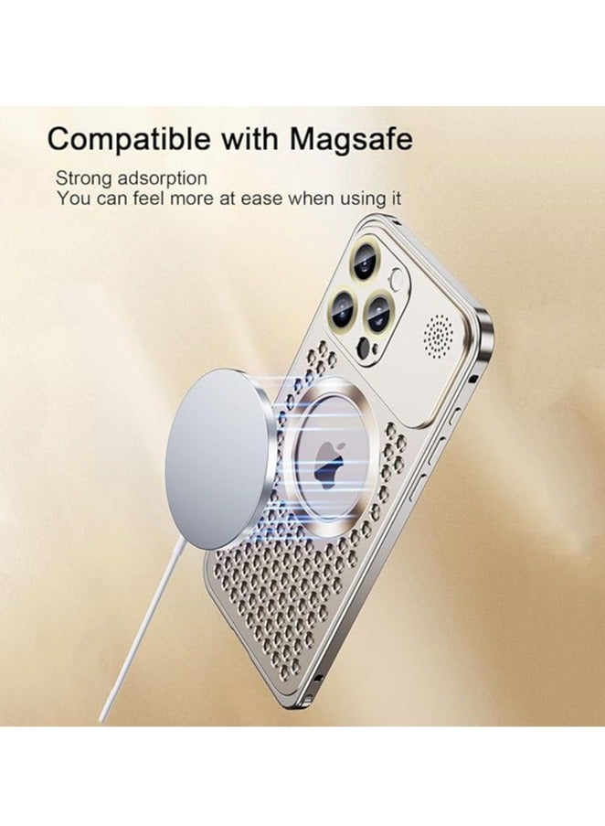 general Phone case for iPhone 15 Pro Max/15 Pro/15 Plus/15, [MagSafe compatible] Hollow design aviation aluminum phone case for full protection of the camera - Image 4