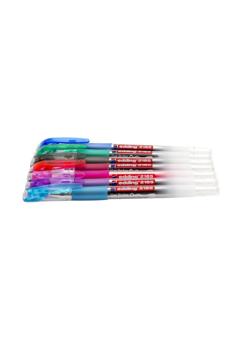 Edding 2185 Gel Ink Pen Assorted Ink Color0.7 mm Ballpoint 7 Pieces - Image 2