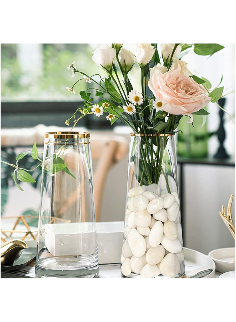 Home zone 2.2lb (1 KG) White Pebbles Natural Decorative Stone Polished Gravel River Rocks for Plants Home DIY Décor Aquarium Gravel Vase Fillers Fairy Garden Landscaping Outdoor Stones  - Image 4