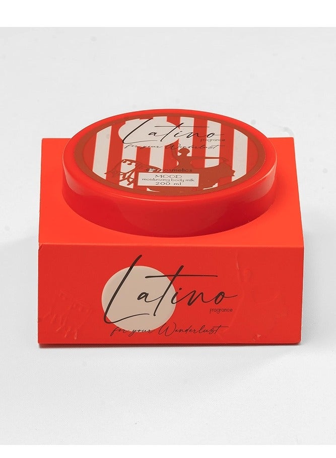 موود حليب الجسم مود لاتينو 200 مل يترك بشرتك ناعمة وذات رائحة طيبة طوال اليوم - أحمر