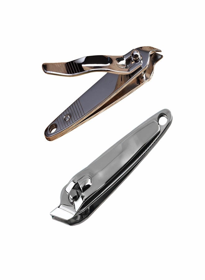 RyanDesign Professional Stainless Steel Toenail Clippers - Heavy Duty & Ingrown Nail Clipper for Thick Toenails,Men & Seniors - Sharp,Angled Edge Nail Nipper for Precision Pedicure,Manicure & Corn Removal 2PCS - Image 1