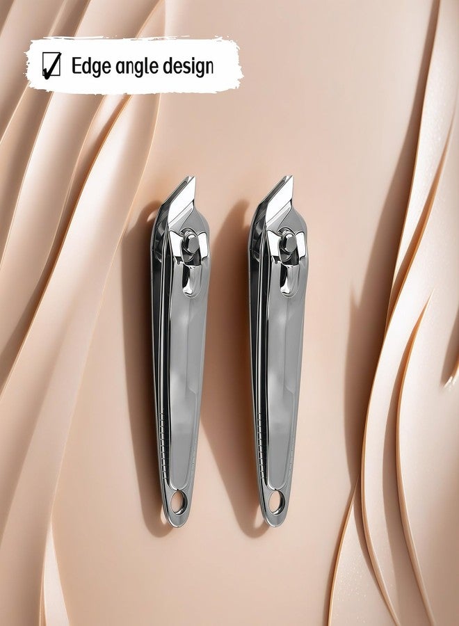 RyanDesign Professional Stainless Steel Toenail Clippers - Heavy Duty & Ingrown Nail Clipper for Thick Toenails,Men & Seniors - Sharp,Angled Edge Nail Nipper for Precision Pedicure,Manicure & Corn Removal 2PCS - Image 4