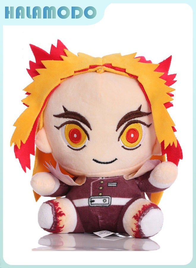 HALAMODO Demon Slayer Rengoku Kyojuro Plush Toy, a Wonderful Birthday Present and Decor for Bedroom, Living Room, Desk, and an Excellent Office Stress - Relief Doll 20cm - Image 1