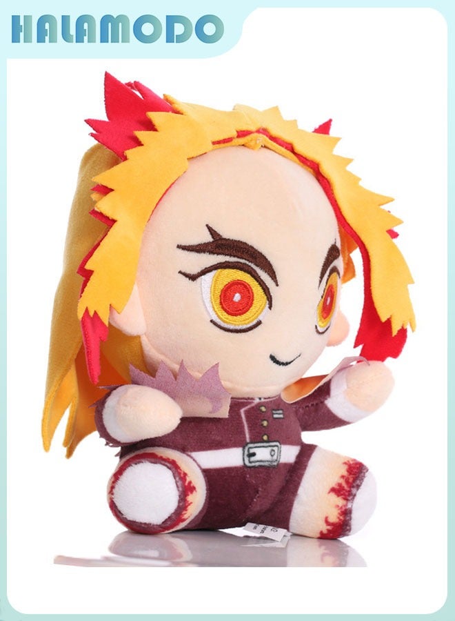 HALAMODO Demon Slayer Rengoku Kyojuro Plush Toy, a Wonderful Birthday Present and Decor for Bedroom, Living Room, Desk, and an Excellent Office Stress - Relief Doll 20cm - Image 2