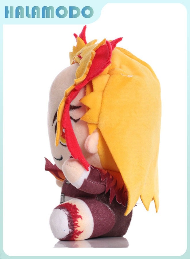 HALAMODO Demon Slayer Rengoku Kyojuro Plush Toy, a Wonderful Birthday Present and Decor for Bedroom, Living Room, Desk, and an Excellent Office Stress - Relief Doll 20cm - Image 3
