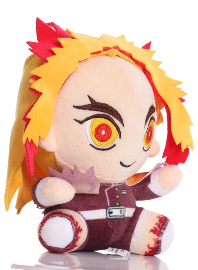 Halamodo Demon Slayer Rengoku Kyojuro Plush Toy, a Wonderful Birthday Present and Decor for Bedroom, Living Room, Desk, and an Excellent Office Stress - Relief Doll 20cm - Image 2